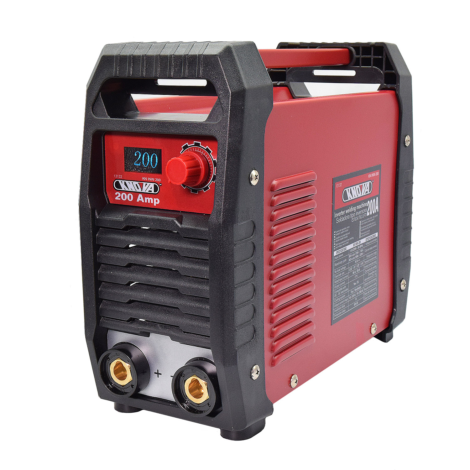 Soldadora Inversora 200 Amp Knova Kn inw-200 color Rojo