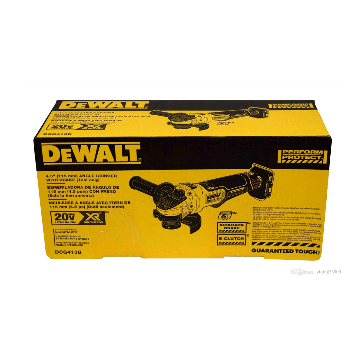 Foto 6 pulgar | Esmeril 20v Xr Brushless Dewalt Dcg413b Dewalt color Amarillo