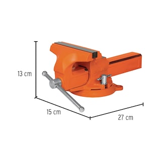 Foto 2 | Tornillo de Banco Truper TA-4-L color Naranja Tipo Europeo 4'' de Hierro Nodular