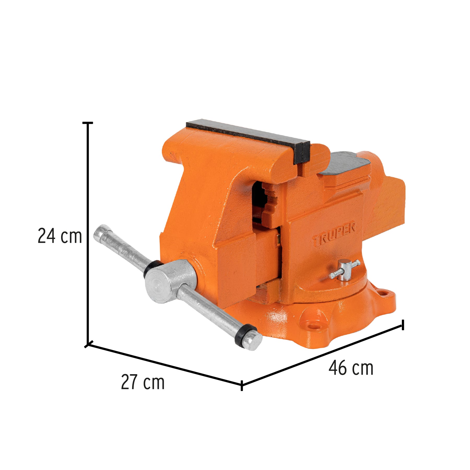 Foto 3 pulgar | Tornillo de Banco Truper TA-6 color Naranja 6'' de Hierro Nodular