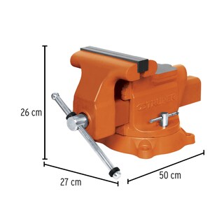 Foto 2 | Tornillo de Banco Truper TA-8 color Naranja 8'' de Hierro Nodular