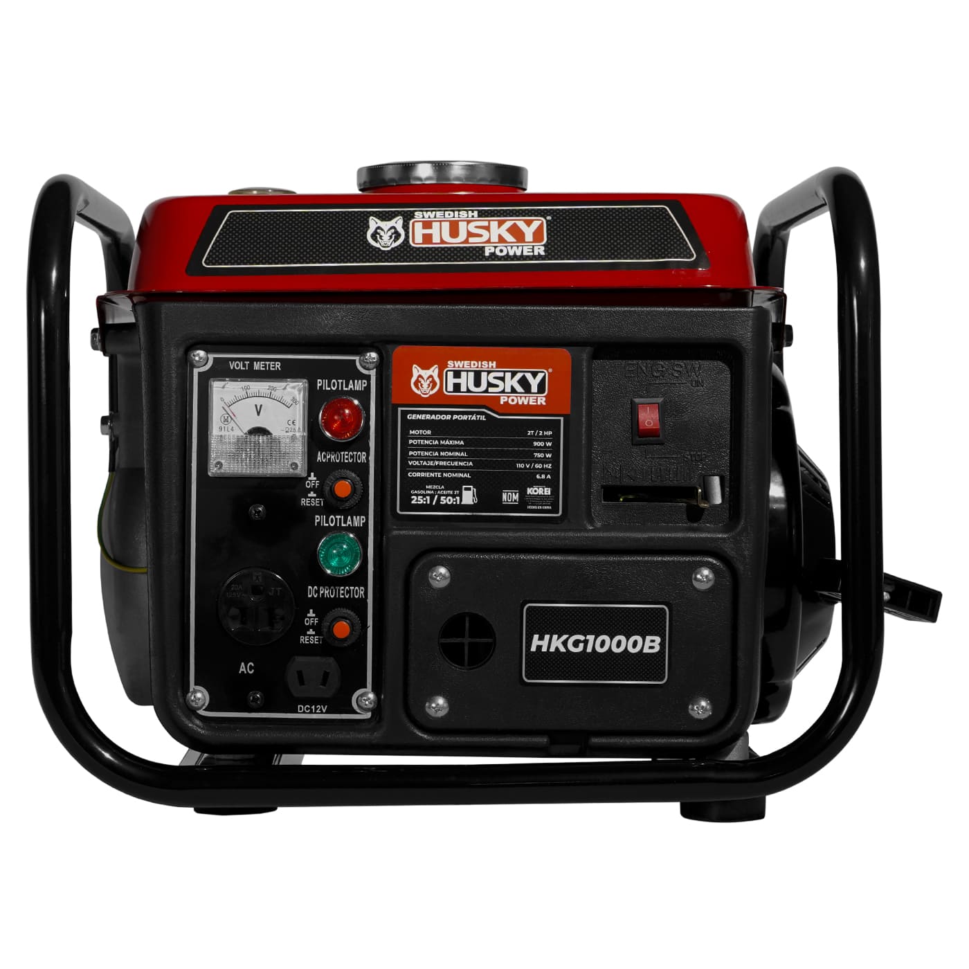 Foto 4 pulgar | Generador Portátil A Gasolina 2 Tiempos Swedish Husky Hkg1000b Power 750-900w