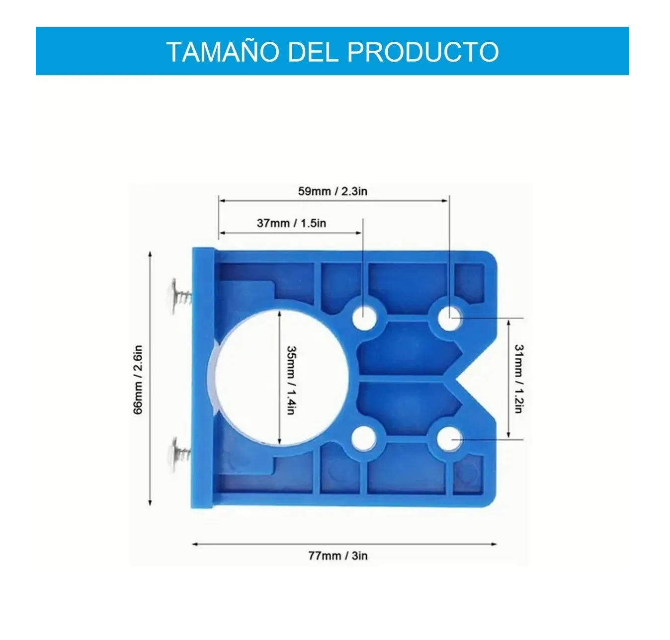 Foto 4 pulgar | Guía de Perforación de Bisagra para Taladros de Madera y Abs