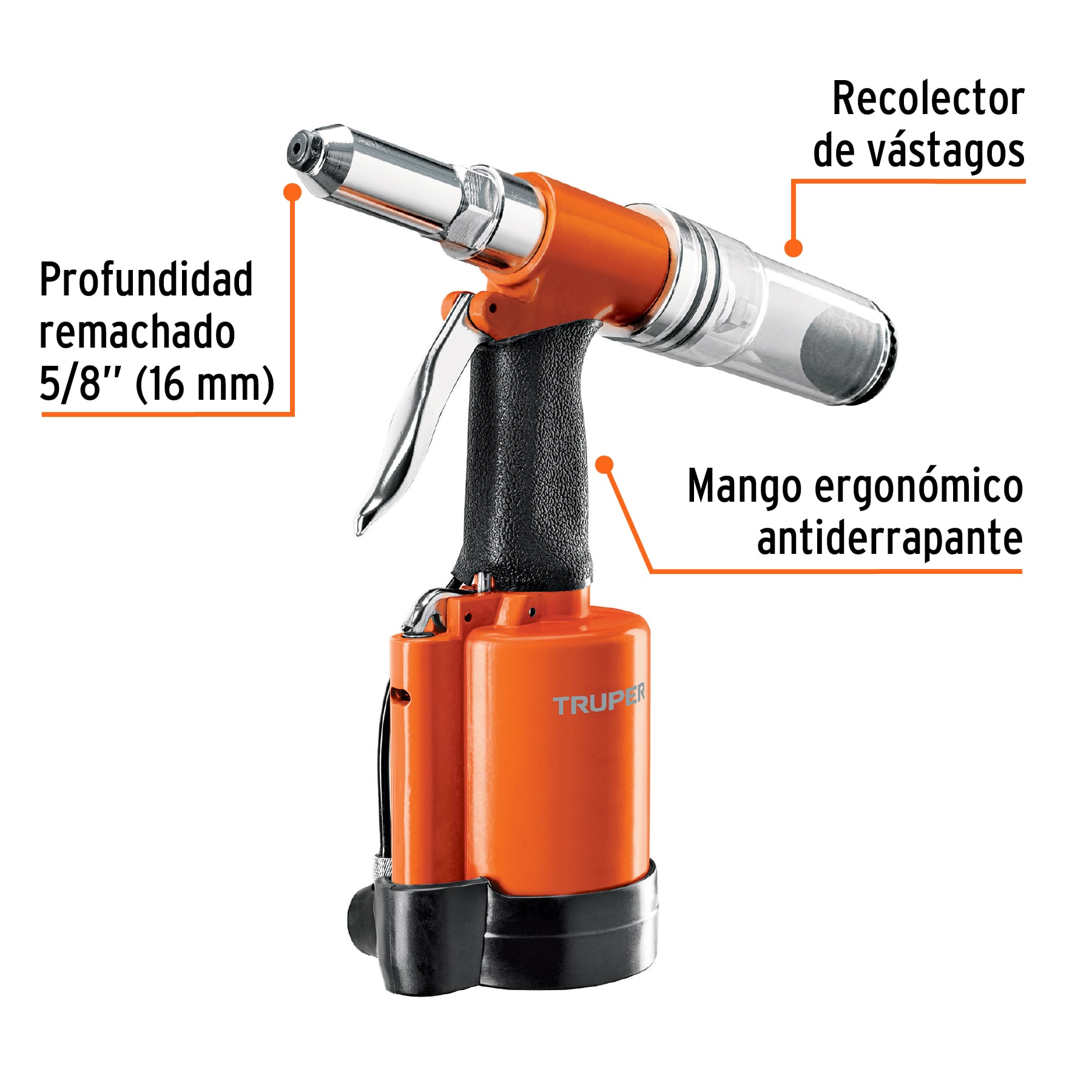 Foto 3 pulgar | Remachadora Neumática Truper 3/16''