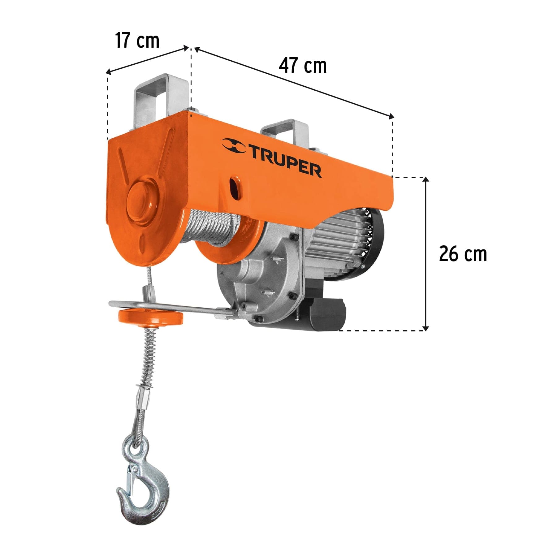 Foto 4 pulgar | Polipasto Eléctrico De 1000 Kg Truper Pole-1000 color Naranja