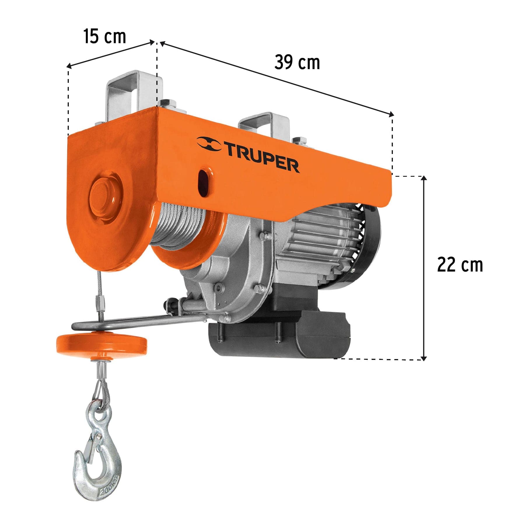 Foto 4 pulgar | Polipasto Eléctrico De 400 Kg Truper Pole-400 color Naranja