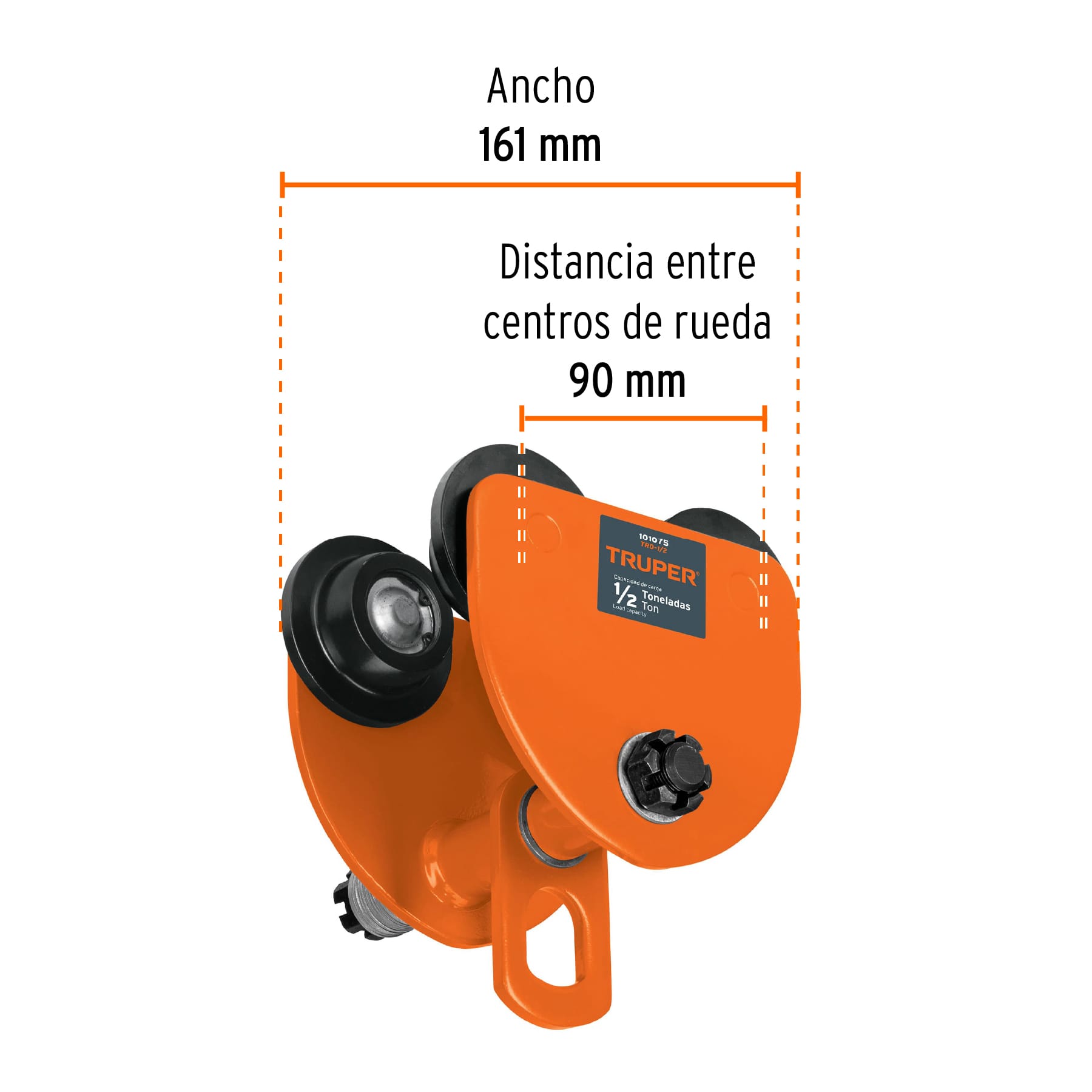 Foto 4 pulgar | Trole de Carga Truper color Naranja