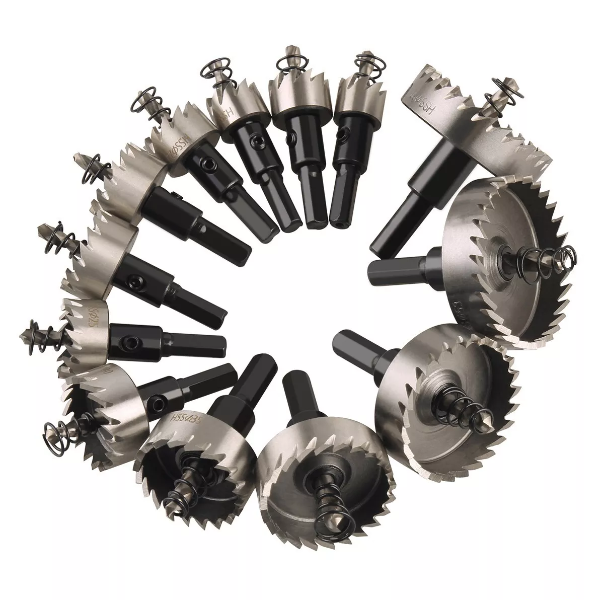 Set 13 Brocas Sierras Corta Circulo Metal 16-53mm Hss Acero Inox Eo Safe Imports Esi-3799 Multicolor