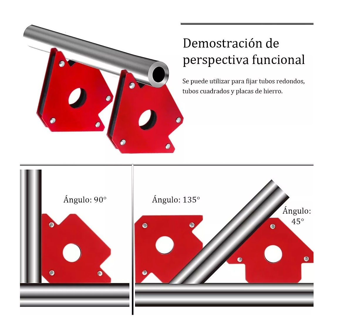 Foto 3 pulgar | Imán Escuadra para Soldar Magnética 50 Lb  Eo Safe Imports Esi-3565 color Rojo 4 Piezas