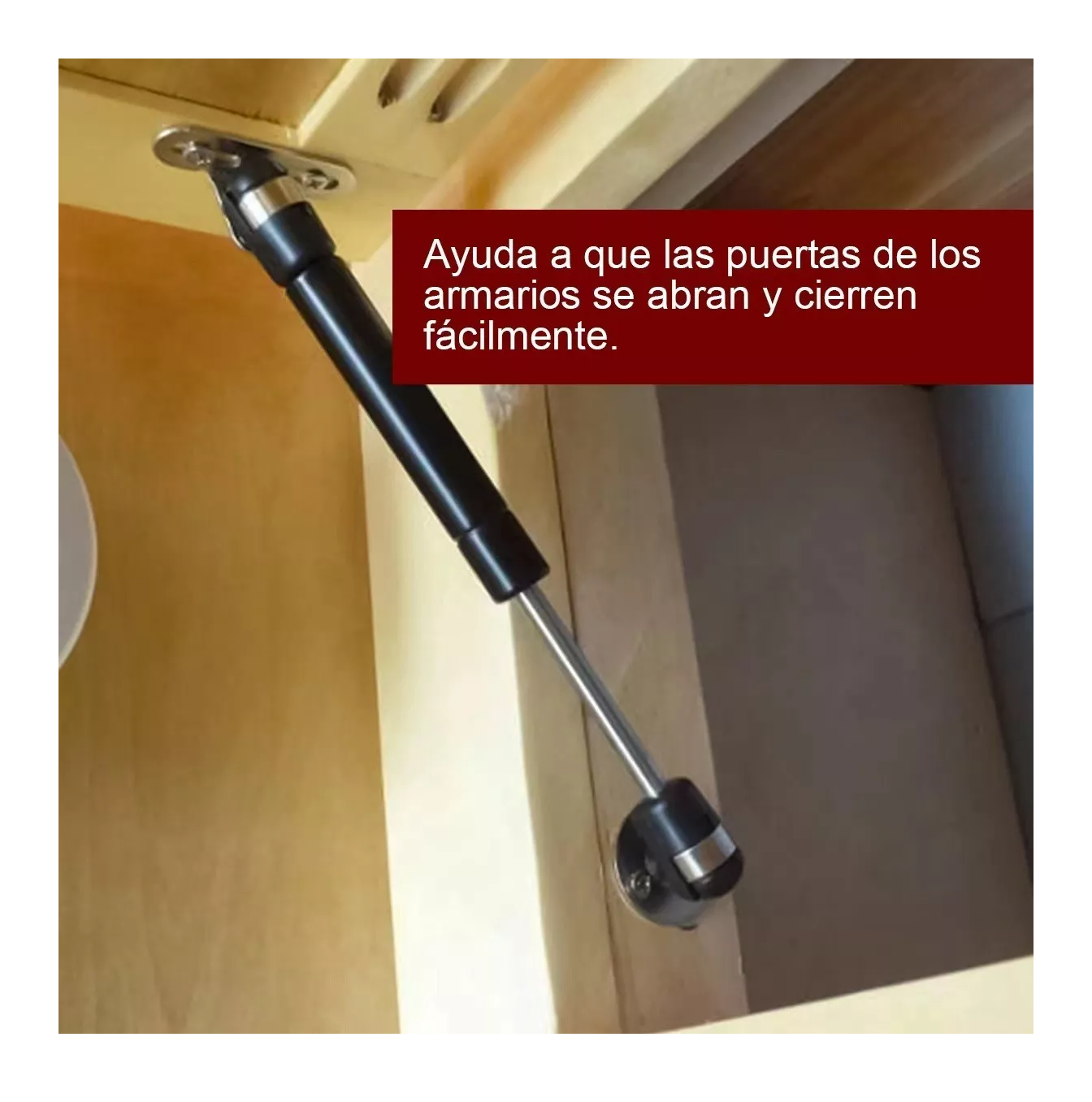 Foto 4 pulgar | Pistón Elevable de Gas BELUG Amortiguador para Puertas Alacenas Negro