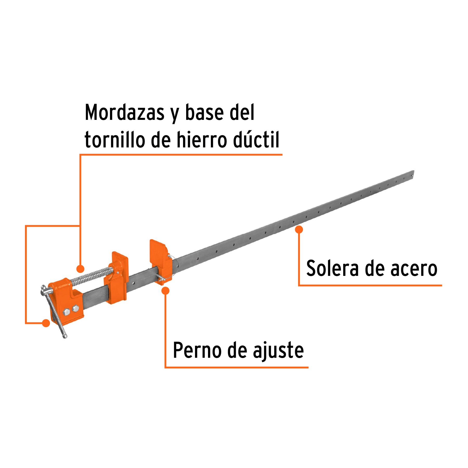 Foto 2 | Sargento Truper 60" de Solera de Acero