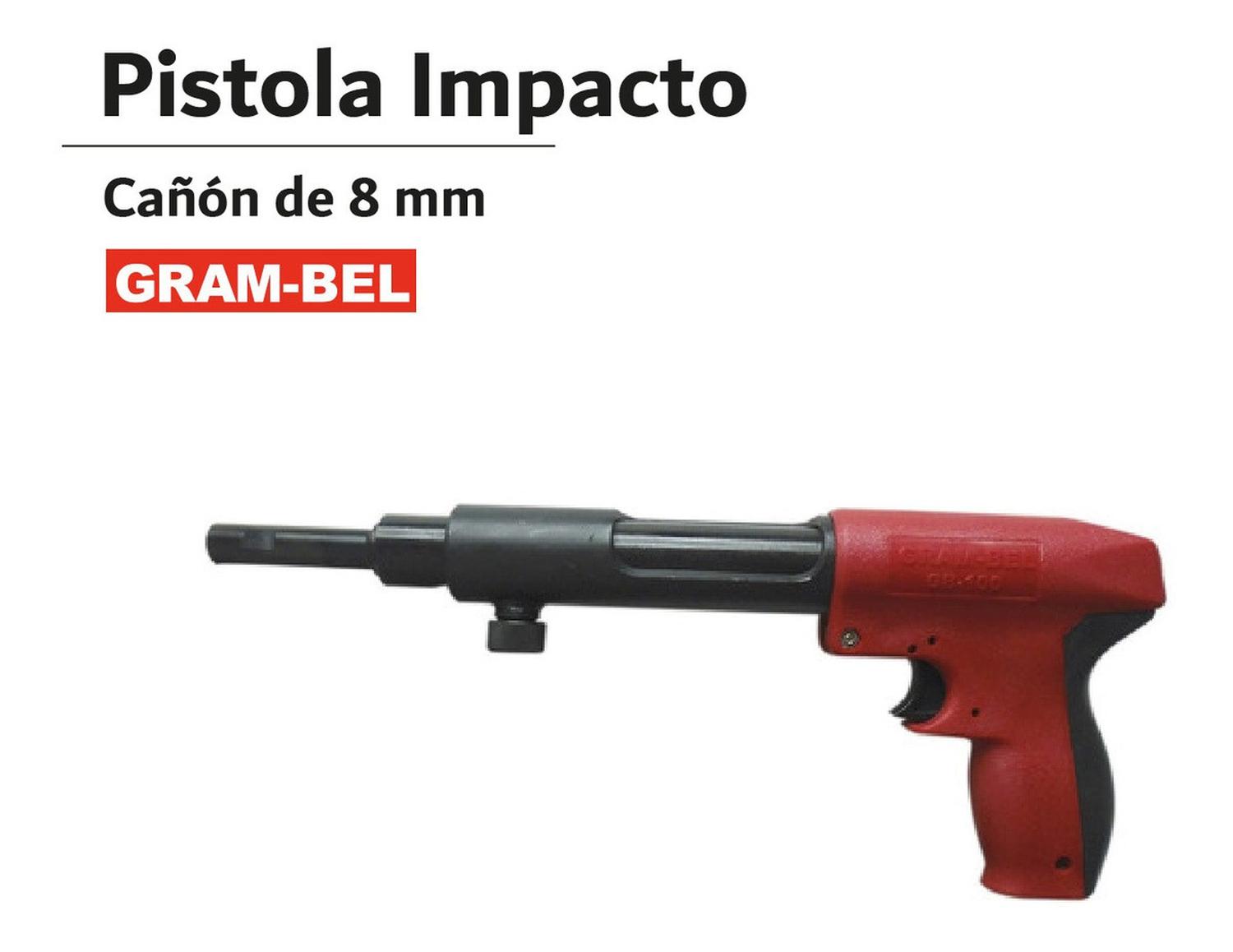 Foto 3 pulgar | Pistola Impacto Disparador Fijacion 8 Mm 3in Gb-100 Gram-be