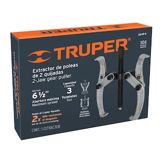 Foto 3 | Extractor de Poleas 2 Quijadas 6" Truper Ex-p2-6 color Negro