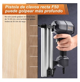 Foto 2 | Pistola Clavadora Para Carpintería Con 2000 Clavos, Negro