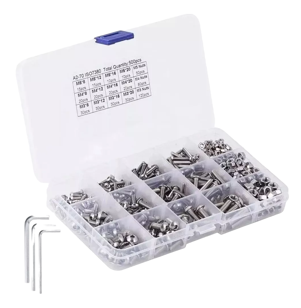 Kit de Tornillos Hexagonal Lab.G de 500 Piezas