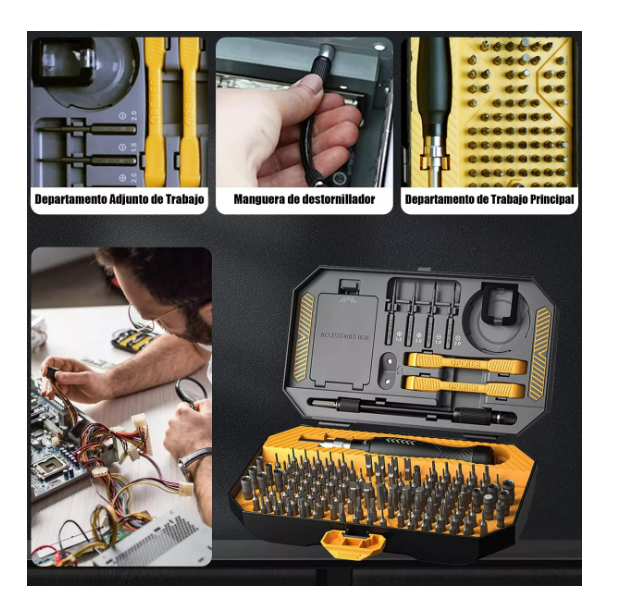 Foto 4 pulgar | Destornilladores De Precisión Magnética Set 145 En 1