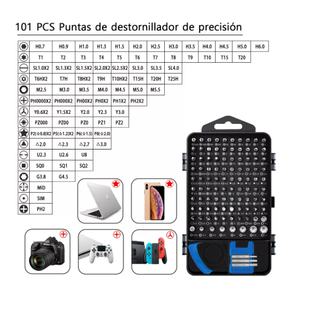 Foto 3 pulgar | Kit Desarmadores Y Juego De Destornilladores 130 En 1 (azul)