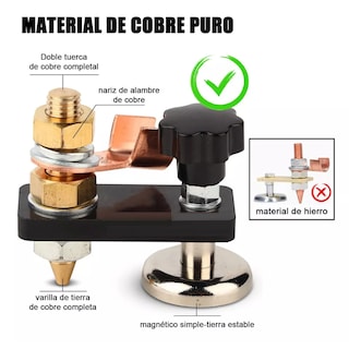 Foto 2 | Soldadura Soporte De Tierra Abrazadera Magnética Fuerte Iman Eo Safe Imports Esi-15521 Multicolor
