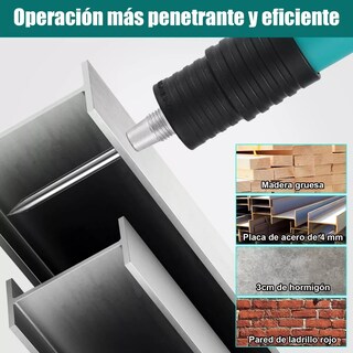 Foto 5 | Pistola De Fijacion De Pared De Clavos C/100 Clavos Portátil Azul