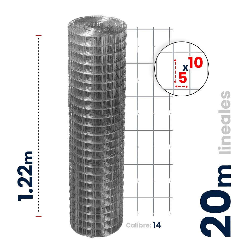 Foto 4 pulgar | Multimalla Ferretera Akron 5x10cm Altura 1.22mts Rollo 20mts
