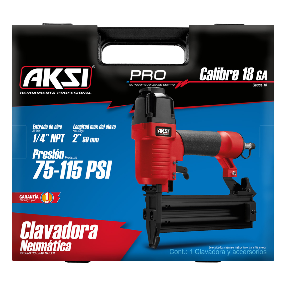 Foto 2 | Clavadora Neumática Aksi Calibre 18 Profesional