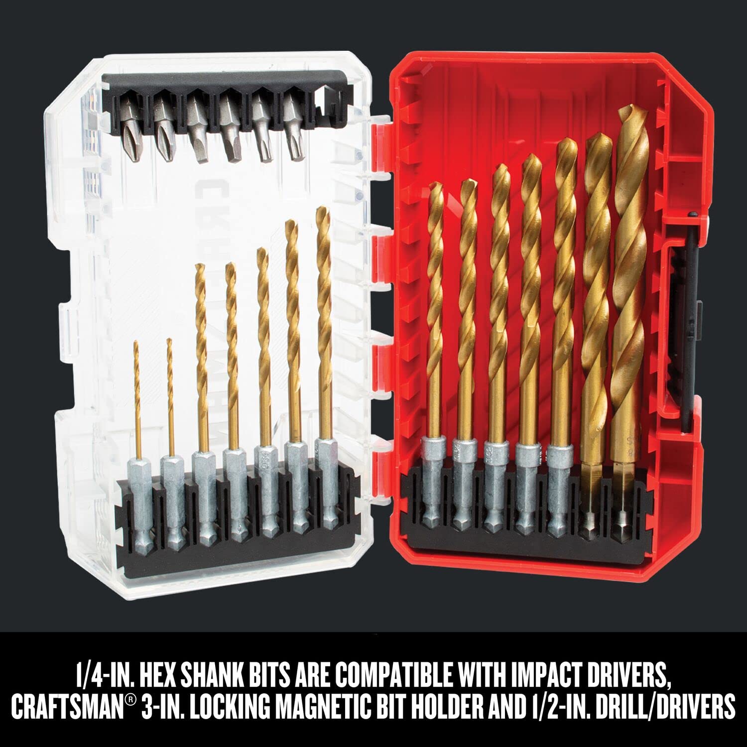 Foto 2 | Juego De Brocas Y Destornilladores Craftsman Titanium 21 Piezas Cmam3211 - Venta Internacional.