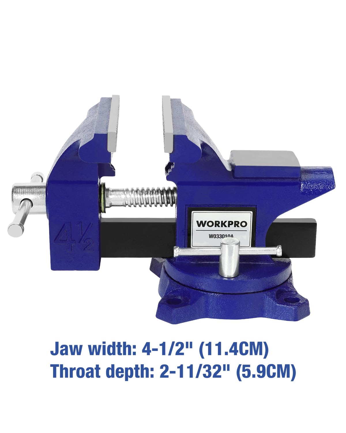 Foto 3 pulgar | Base Giratoria Bench Vise Workpro De 4.5 Pulgadas Para Banco De Trabajo - Venta Internacional.