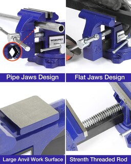 Foto 5 | Base Giratoria Bench Vise Workpro De 4.5 Pulgadas Para Banco De Trabajo - Venta Internacional.