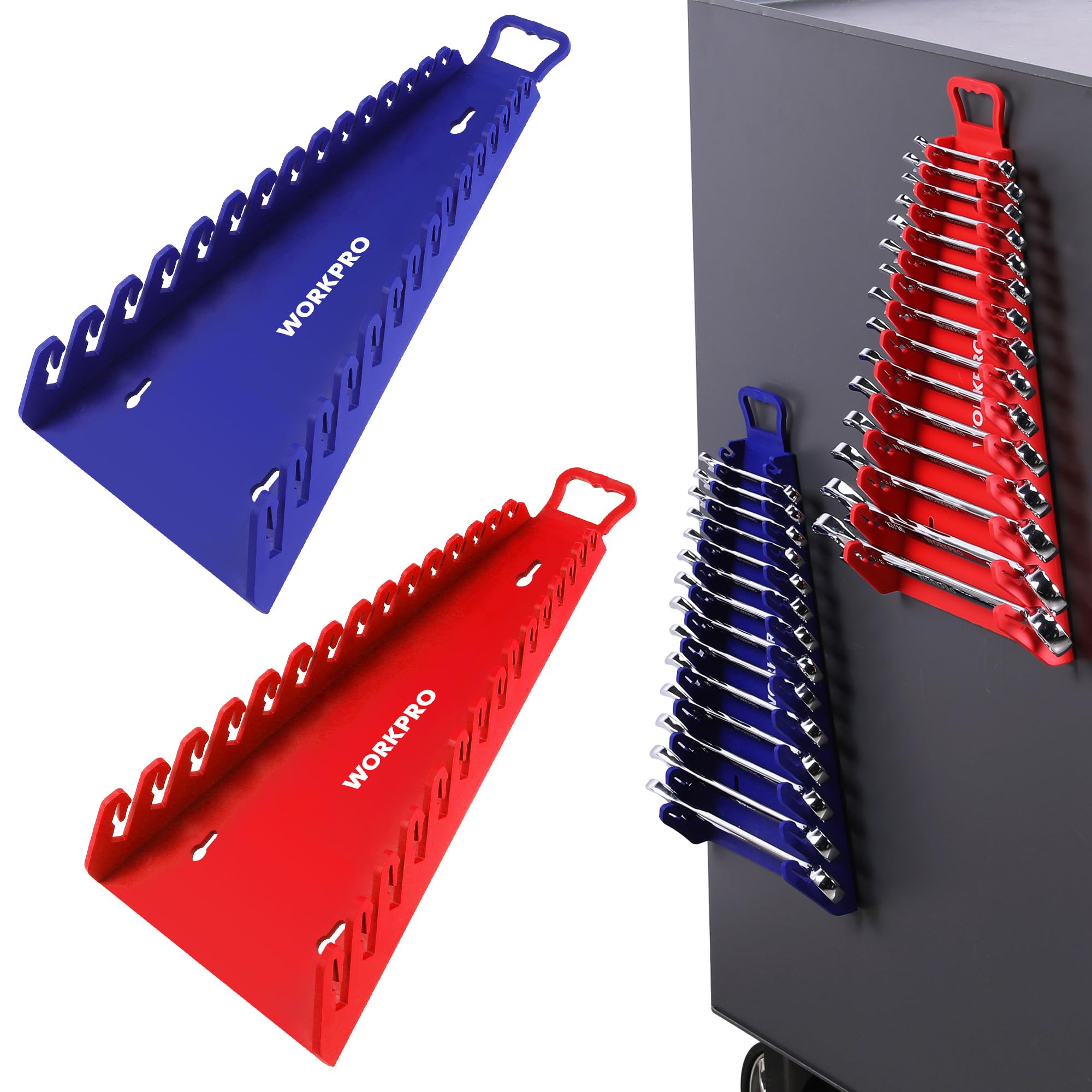 Foto 2 pulgar | Organizador De Llaves Workpro Magnético De 15 Ranuras Para Caja De Herramientas, Paquete De 2 - Venta Internacional.