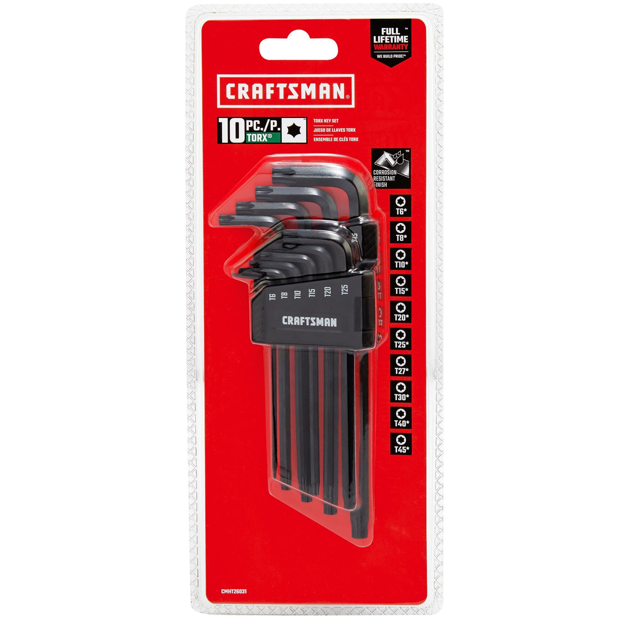 Foto 5 pulgar | Juego De Llaves Allen Con Llave Hexagonal Craftsman Torx Con Punta Esférica, 10 Piezas - Venta Internacional.