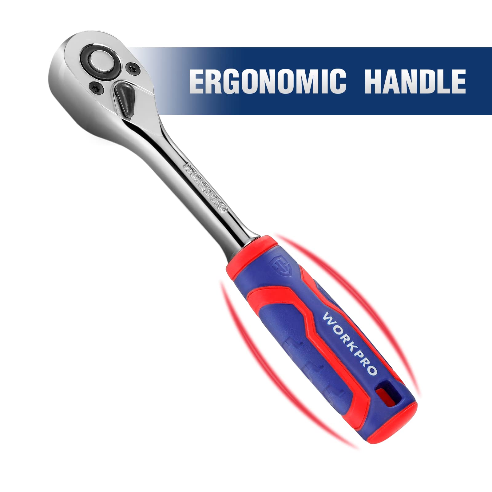 Foto 8 pulgar | Juego De Llaves De Trinquete Workpro De 3 Piezas Con Accionamiento De 1/4, 3/8 Y 1/2 - Venta Internacional.