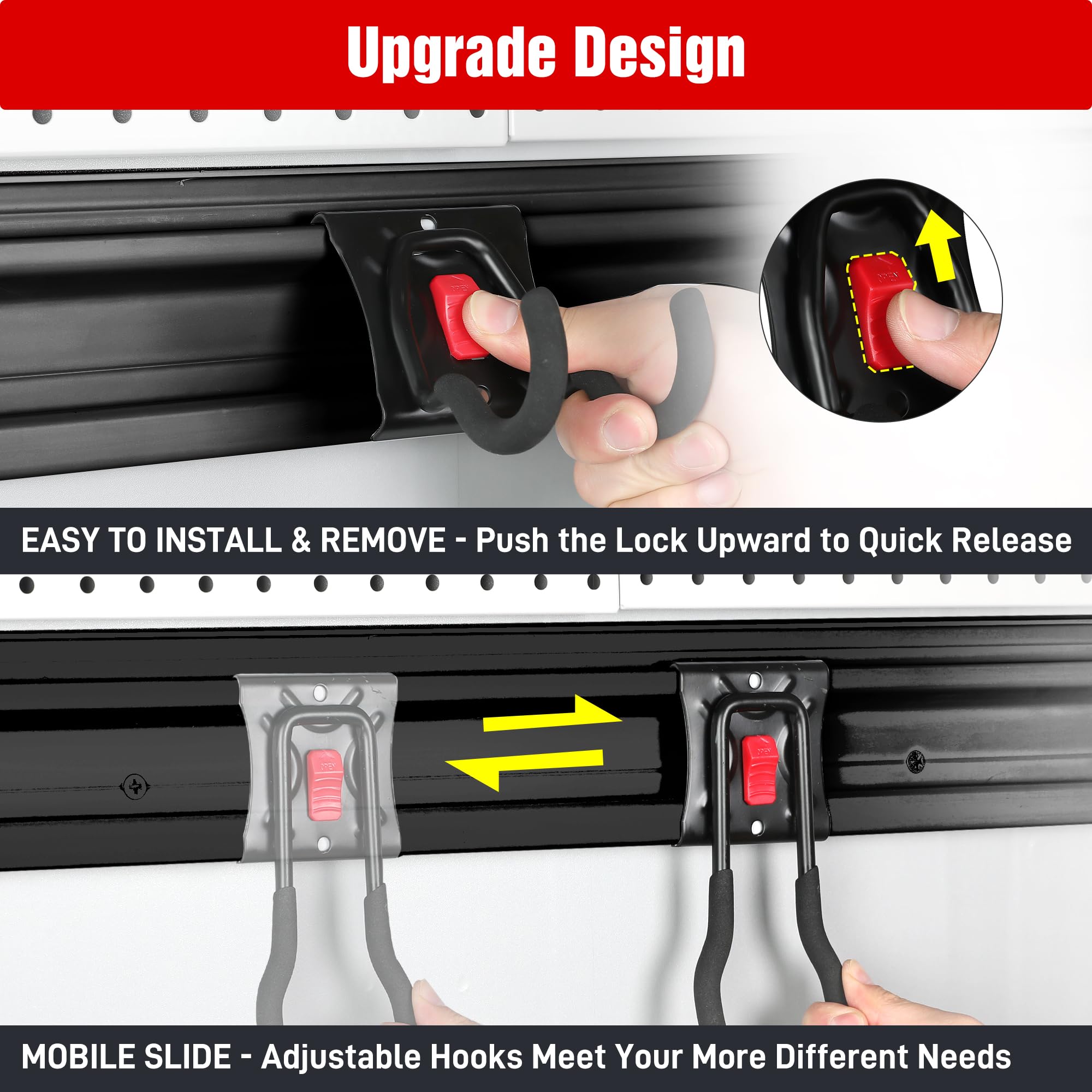 Foto 4 pulgar | Organizador De Herramientas De Garaje, Soporte De Pared Workpro, 64 Pulgadas, 4 Rieles - Venta Internacional.