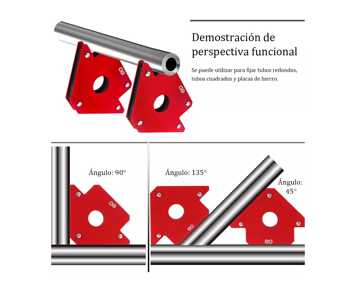 Foto 3 pulgar | Language Imán Escuadra Para Soldar Magnética Herramientas 50 Lb 4 Pzs Eo Safe Imports Esi-3565-1 Rojo