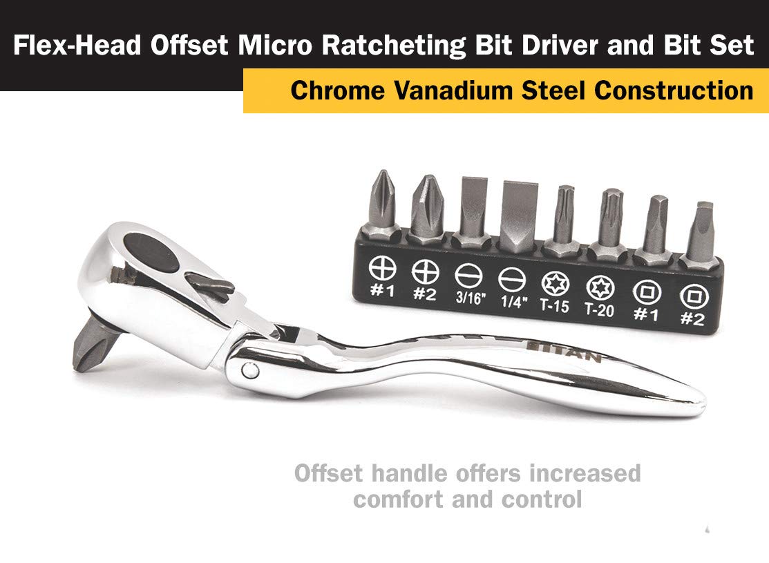 Foto 3 pulgar | Controlador De Brocas Y Conjunto De Brocas Titan 11212 Flex-head Offset - Venta Internacional.