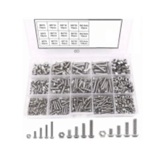Foto 2 | Kit 500pcs Tornillos De Cabeza Hexagonal M3 M4 M5 Eo Safe Imports Esi-2443-1 Plata