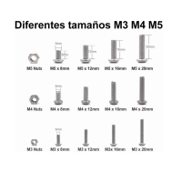 Foto 4 pulgar | Kit 500pcs Tornillos De Cabeza Hexagonal M3 M4 M5 Eo Safe Imports Esi-2443-1 Plata