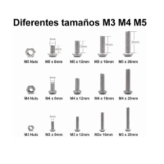 Foto 3 | Kit 500pcs Tornillos De Cabeza Hexagonal M3 M4 M5 Eo Safe Imports Esi-2443-1 Plata