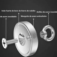 Foto 4 pulgar | Imán Con Gancho Pesca Eo Safe Imports Esi-15501-1 Plata