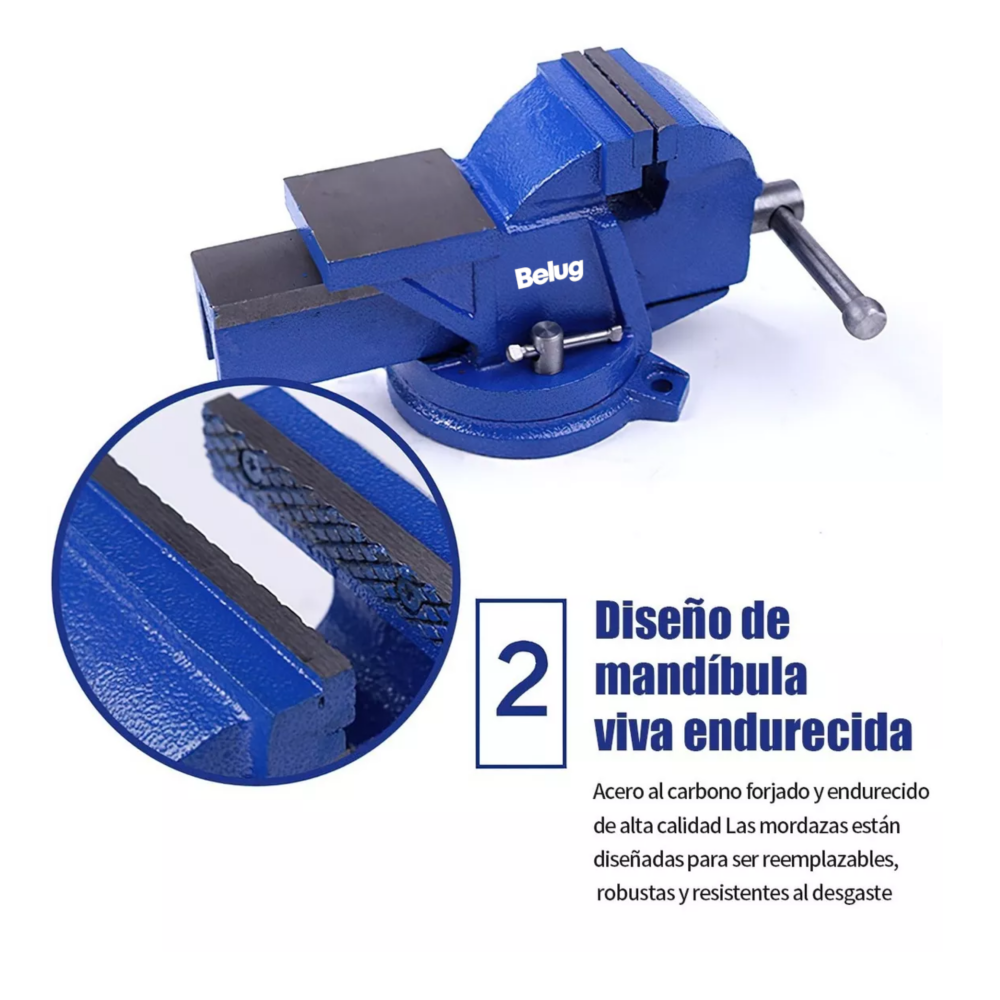 Foto 4 pulgar | Tornillo De Banco 5 Pulgadas 5.3 Kg Pesado, Azul Belug
