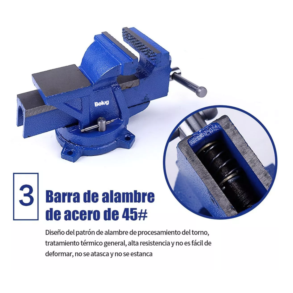 Foto 5 pulgar | Tornillo De Banco 5 Pulgadas 5.3 Kg Pesado, Azul Belug