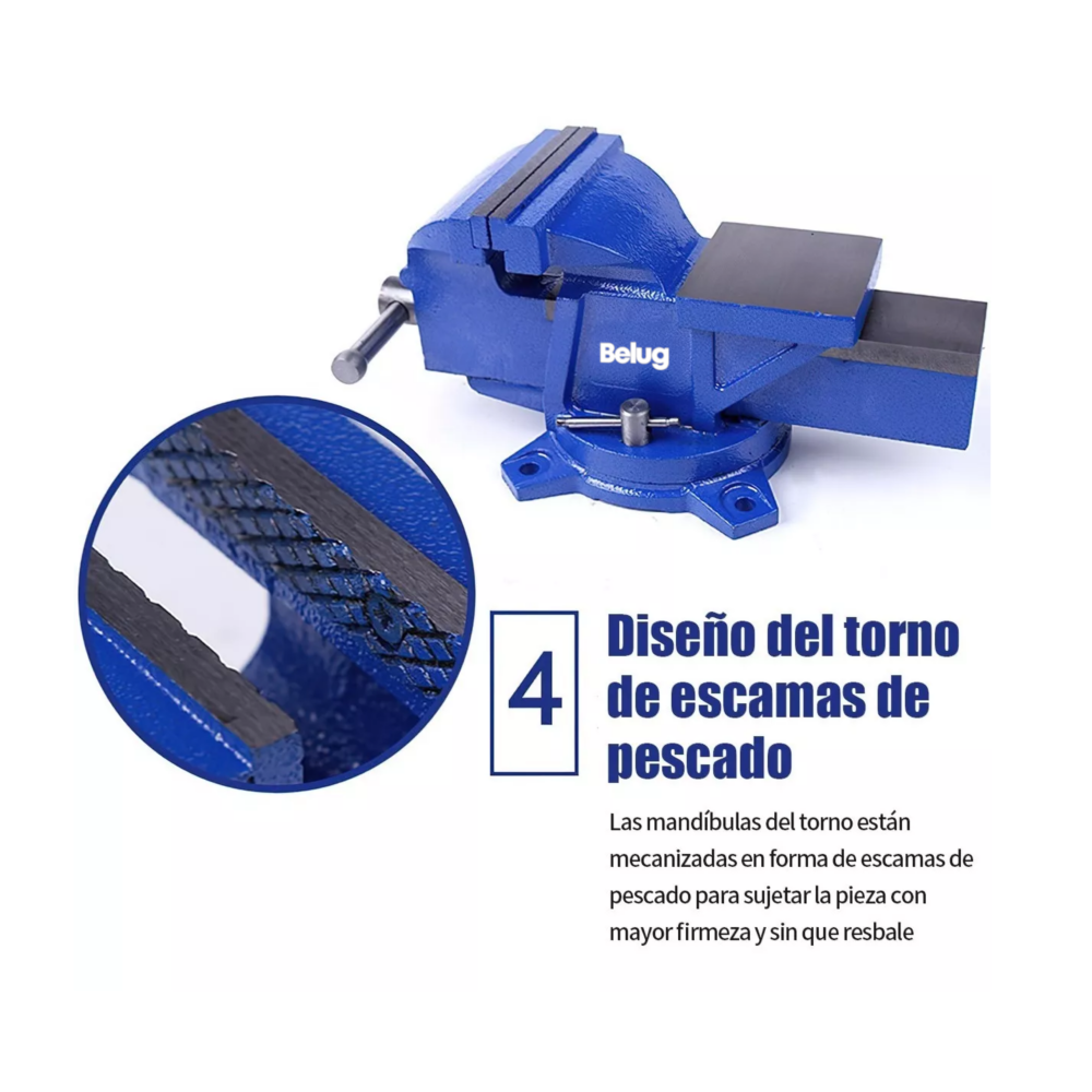Foto 6 pulgar | Tornillo De Banco 5 Pulgadas 5.3 Kg Pesado, Azul Belug