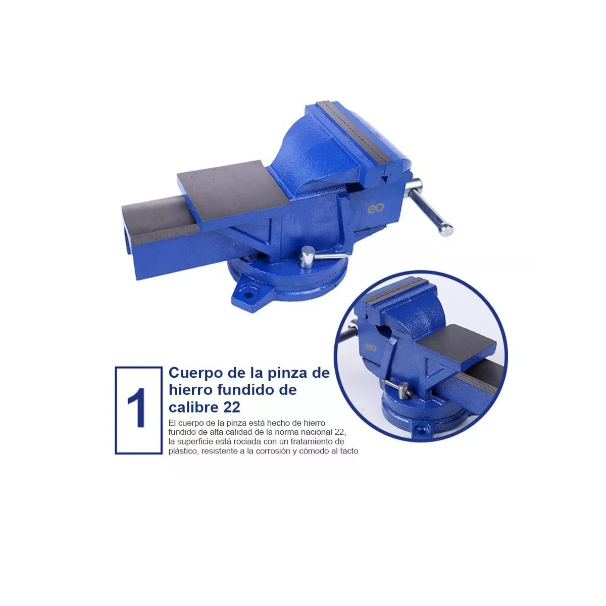Foto 3 pulgar | Tornillo De Banco Herramientas Pesado Eo Safe Imports Esi-7318-1 Azul