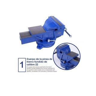 Foto 2 | Tornillo De Banco Herramientas Pesado Eo Safe Imports Esi-7318-1 Azul