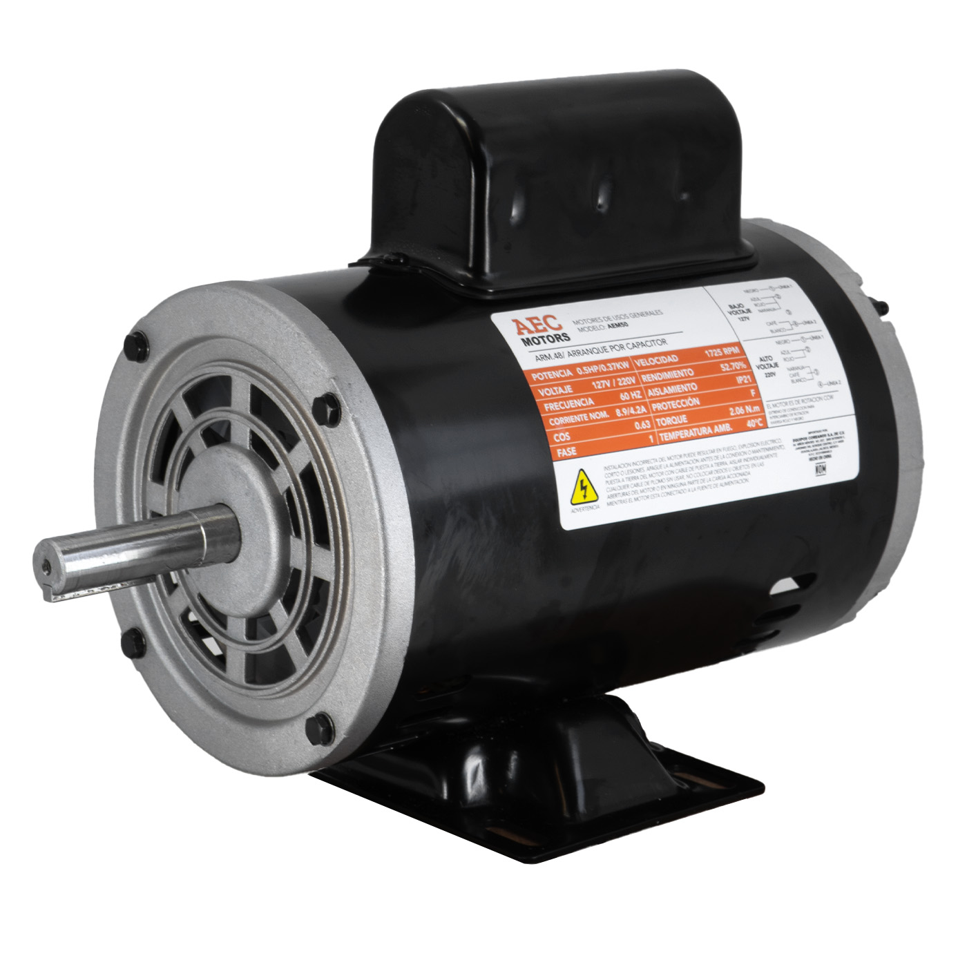 Foto 2 pulgar | Motor Eléctrico Aec Motors 1/2 Hp 110/220v 4 Polos – Aem50