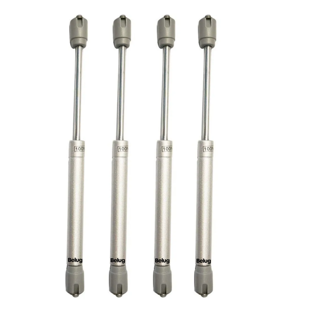 4 Pistones Amortiguador Belug  Gas Tope Puerta Para Alacena Cocinas Plata 100n