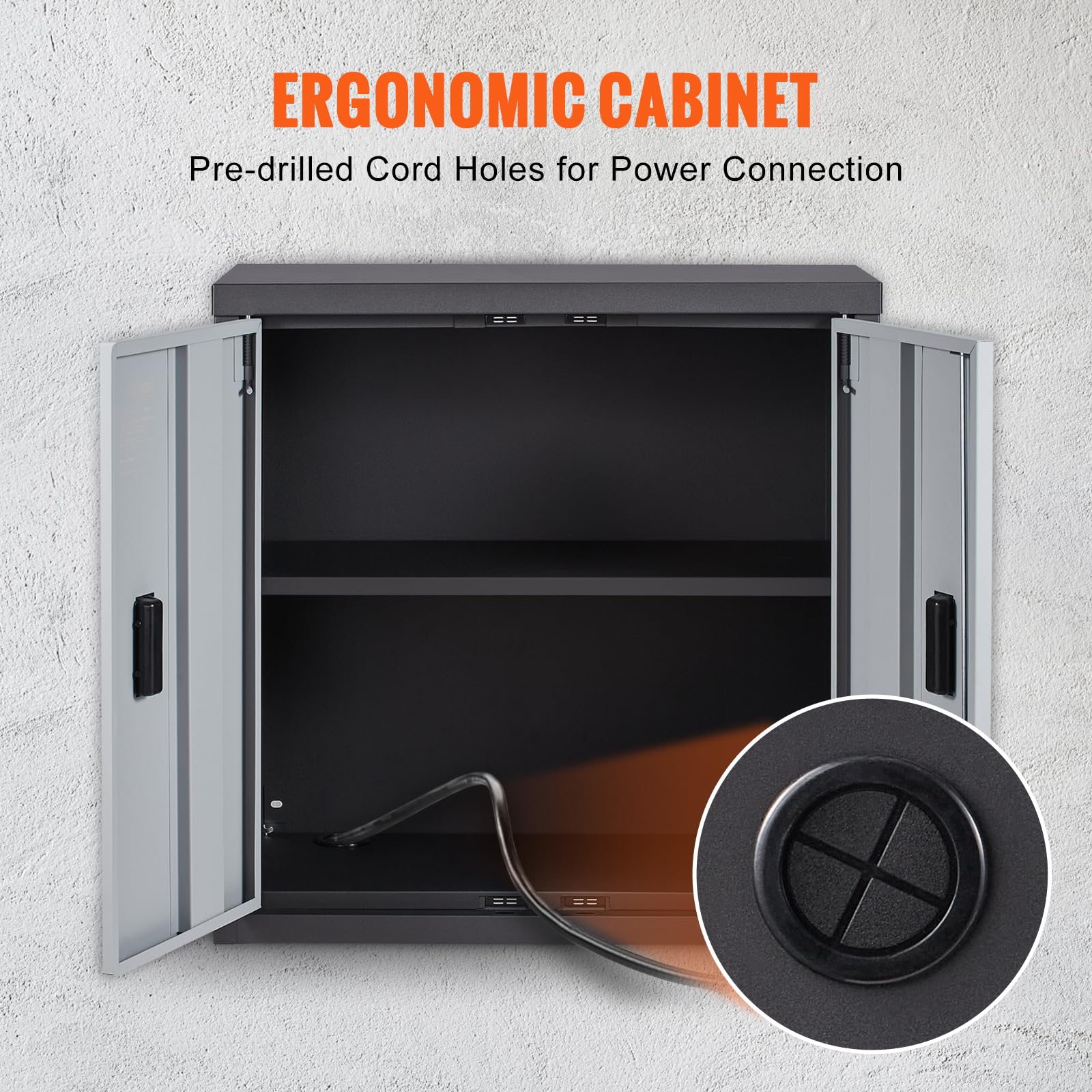 Foto 5 | Armario De Pared Vevor, Plegable, De Metal, Para Garaje, 240 Kg, Color Negro - Venta Internacional.