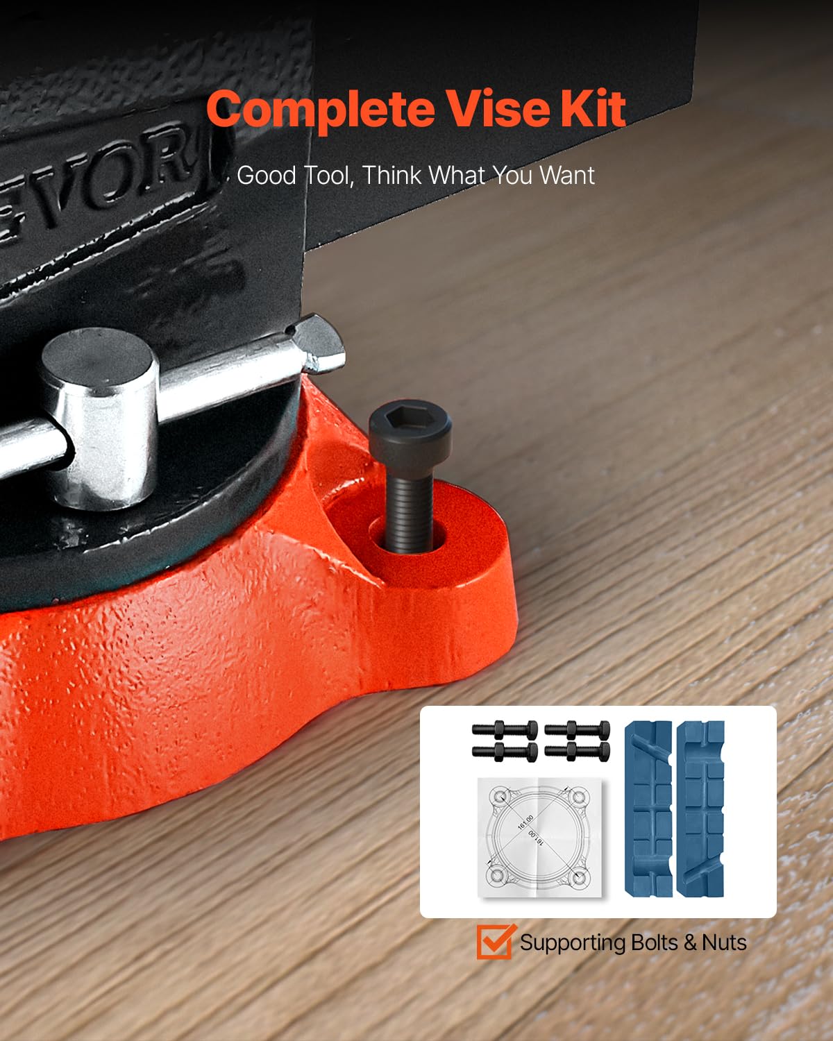 Foto 4 | Visera De Banco Vevor De 5,5 Cm De Ancho De Mordaza De 5,5 Cm, Apertura Máxima De La Mordaza - Venta Internacional.