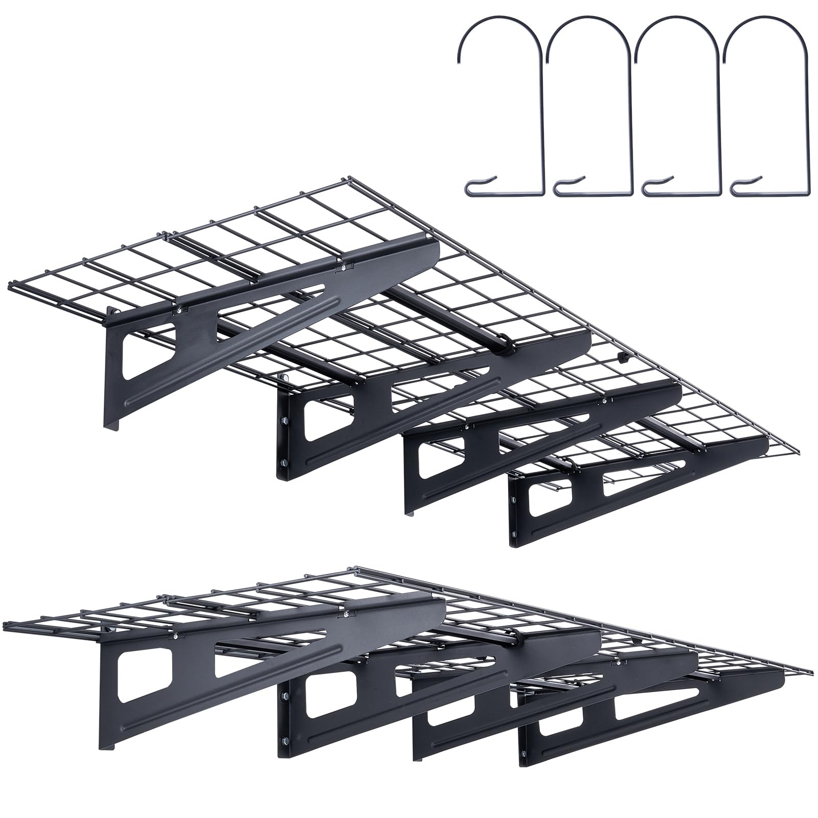 Estantería De Garaje Vevor De 2 X 6 Pies Montada En La Pared, Paquete De 2 Unidades, 500 Kg - Venta Internacional.