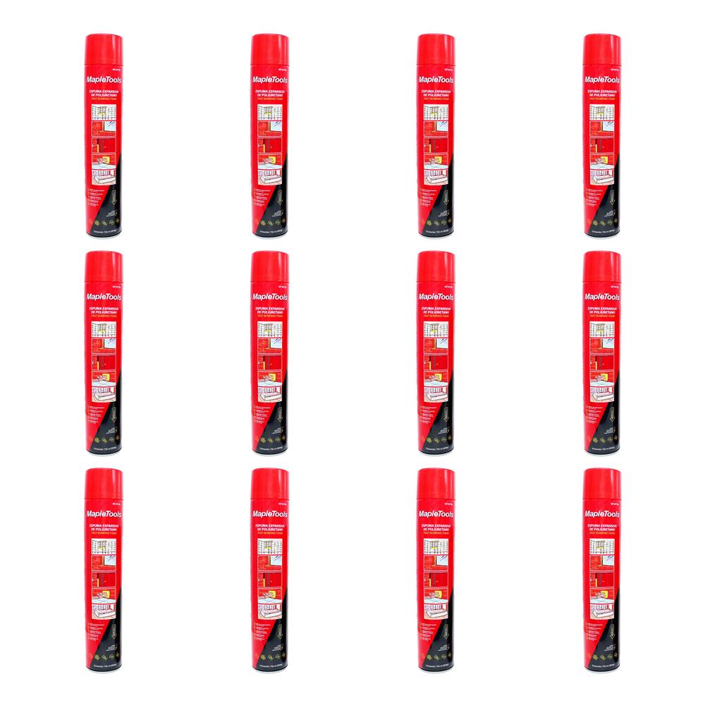 Sellador Fijador Espuma Poliuretano 750ml Pack 12 Maple Tools
