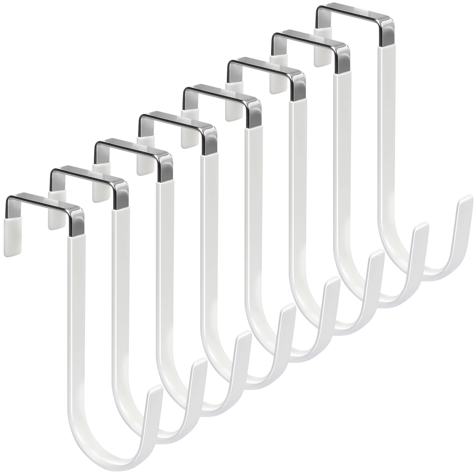 Foto 2 pulgar | Ganchos Para Colocar Sobre La Puerta Fyy, Paquete De 8 Colgadores Para Puerta, Metal Blanco - Venta Internacional.